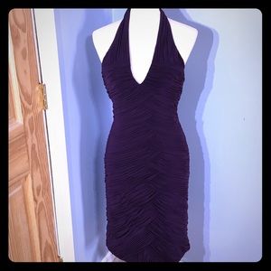 Adriana Papell Cocktail Party Ruffled Halter Dress